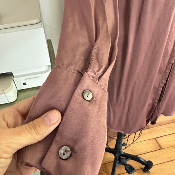 Olivaceous dark muted mauve shirt dress or long tunic - medium - Picture 4 of 5